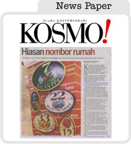 KOSMO! Hiasan nombor rumah